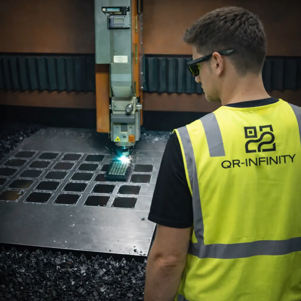 Lasersko CNC rezanje metalnih QR pločica