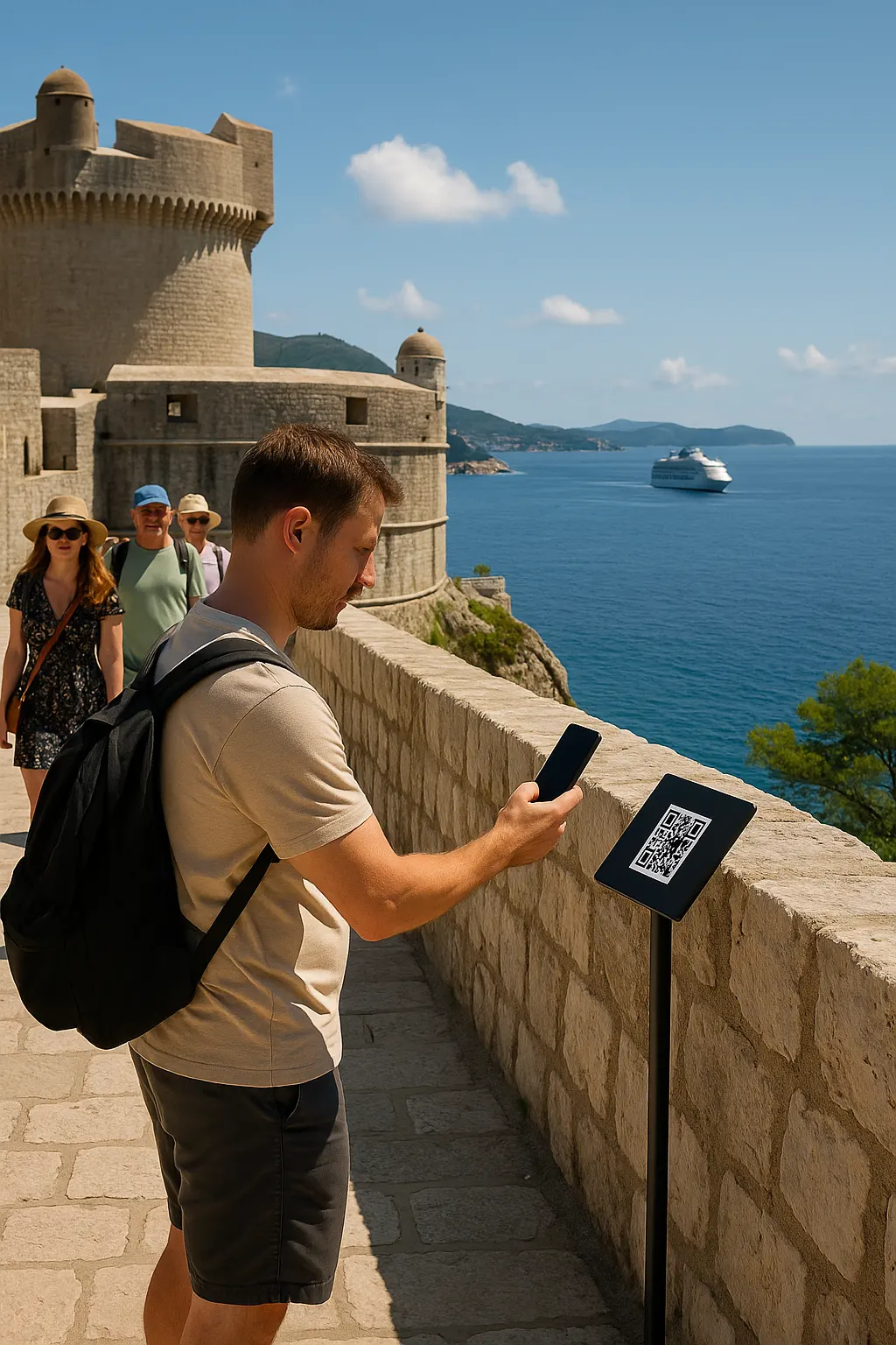 Informacije o kulturnoj baštini Dubrovnika putem QR koda na povijesnim zidinama