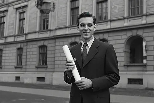 Završetak gimnazije i upis na Građevinski fakultet - 1943.